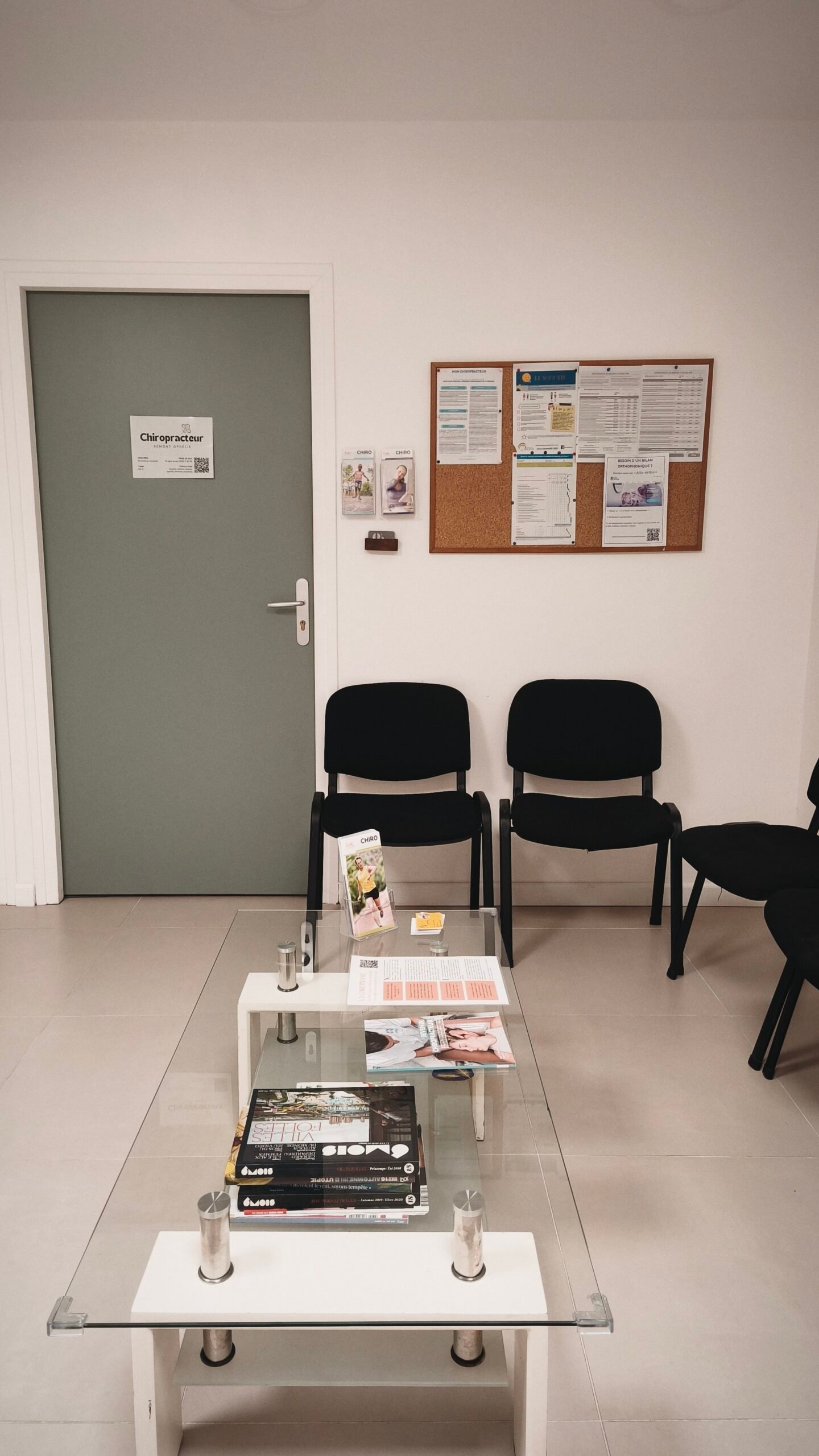 Salle d'attente du cabinet de chiropraxie de l'Étang-Salé La réunion